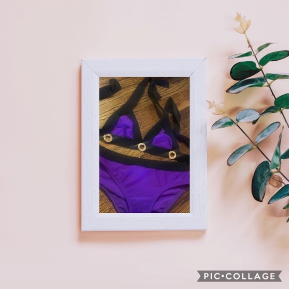 AguaClara swim bikini size 8 🖤💜🖤💜 - Picture 2 of 4